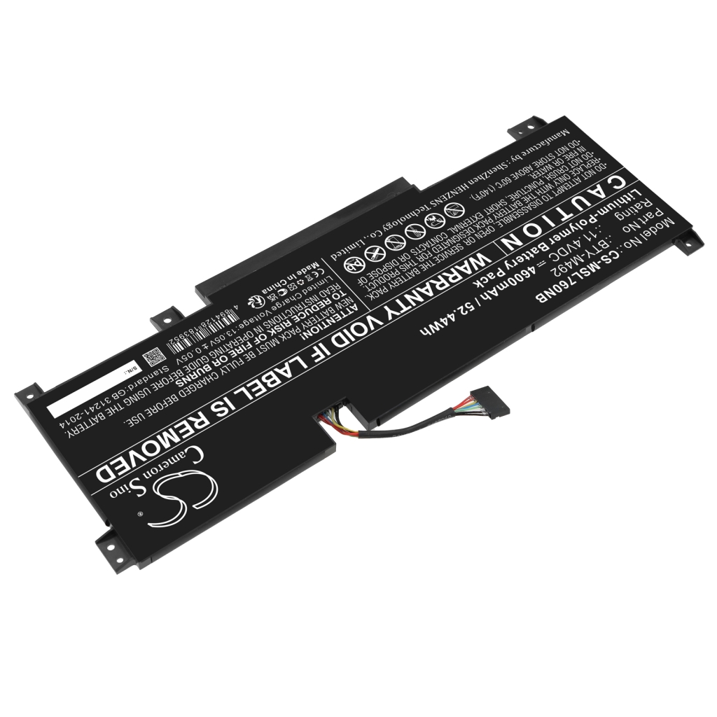 Batería para portátil MSI CS-MSL760NB