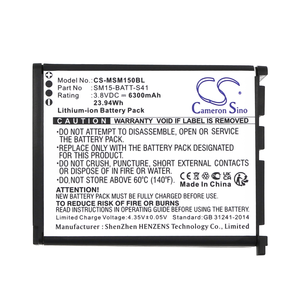 Batería de código de barras, escáner M3 Mobile CS-MSM150BL