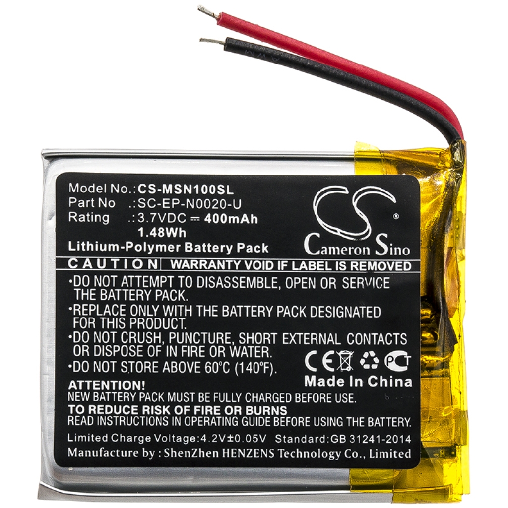 Batería para auriculares inalámbricos Monster CS-MSN100SL