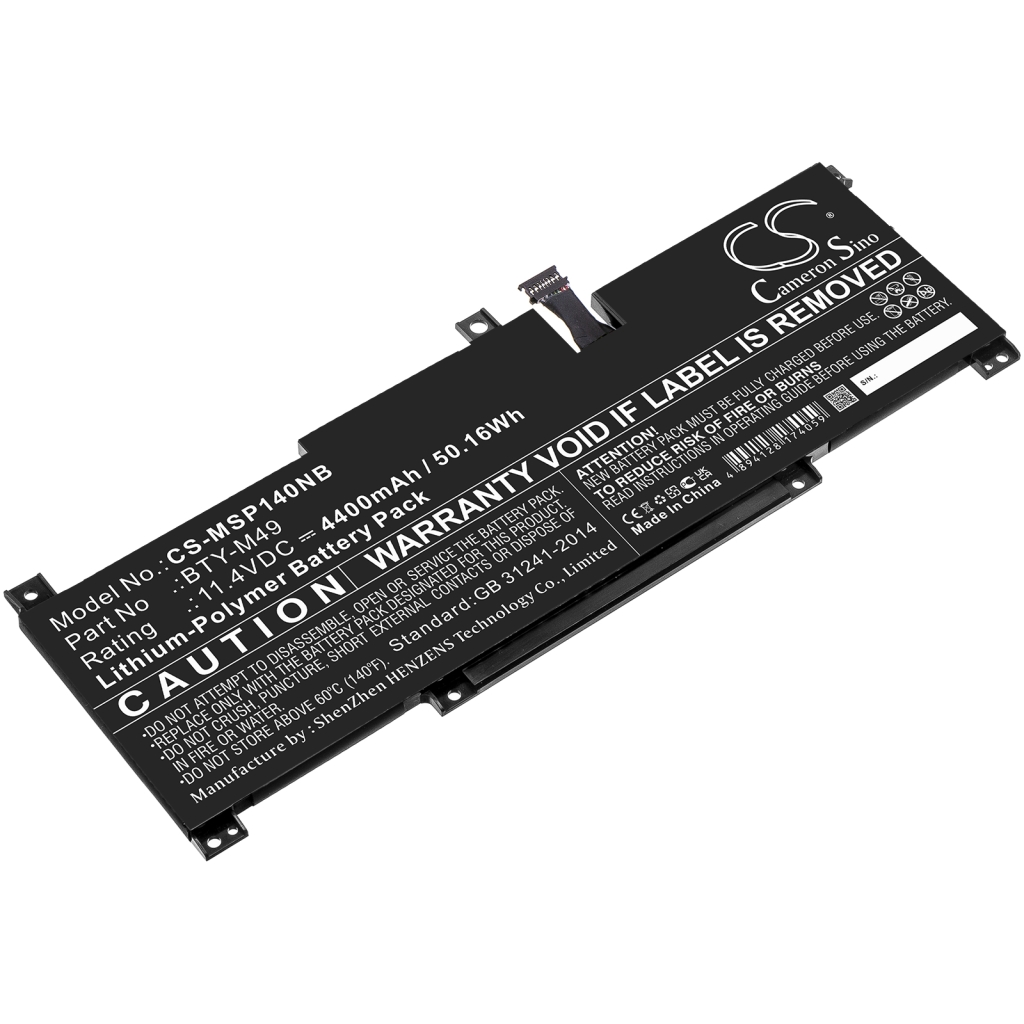 Batería para portátil MSI CS-MSP140NB