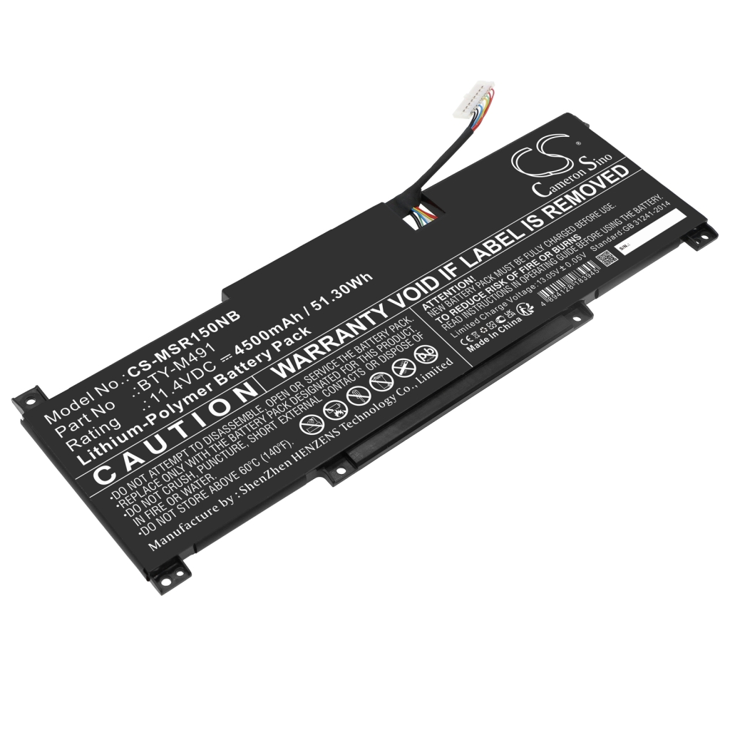 Batería para portátil MSI CS-MSR150NB