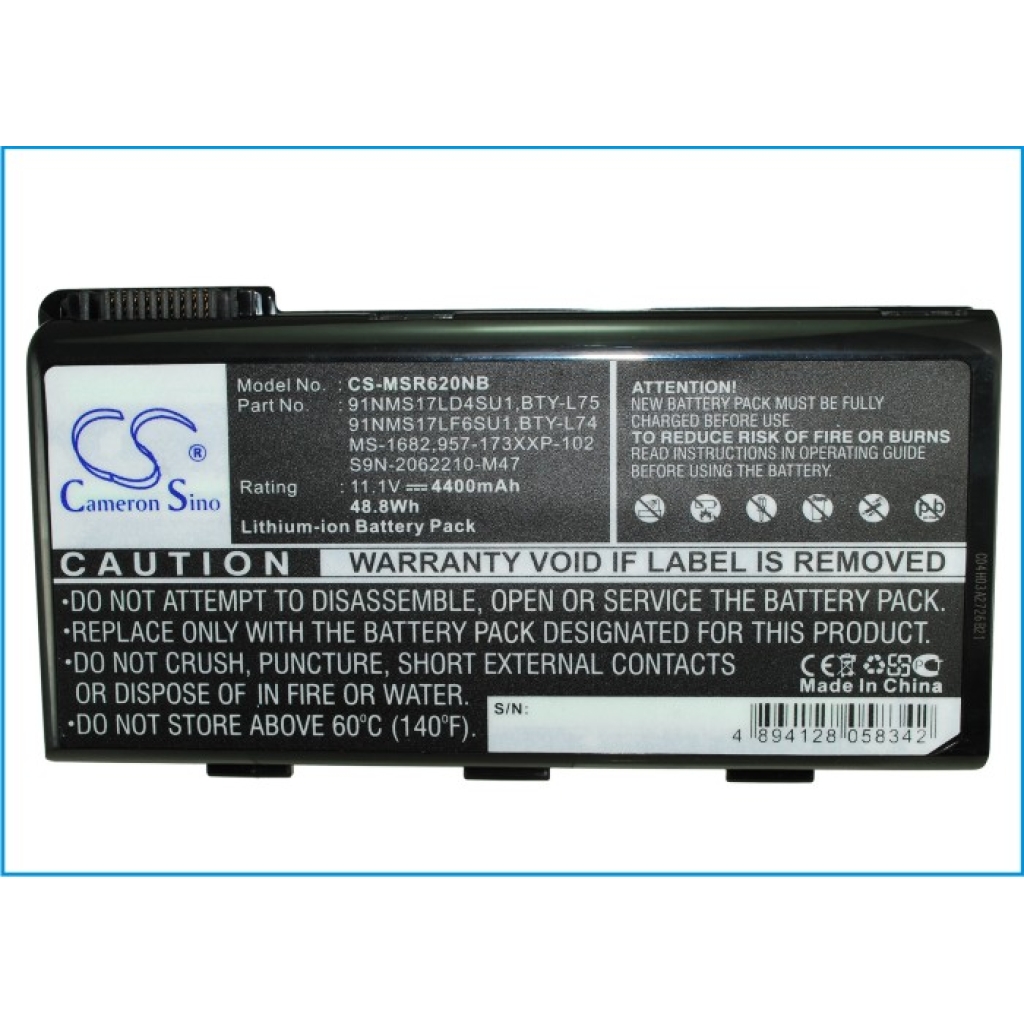Batería para portátil MSI CX623-079XPL