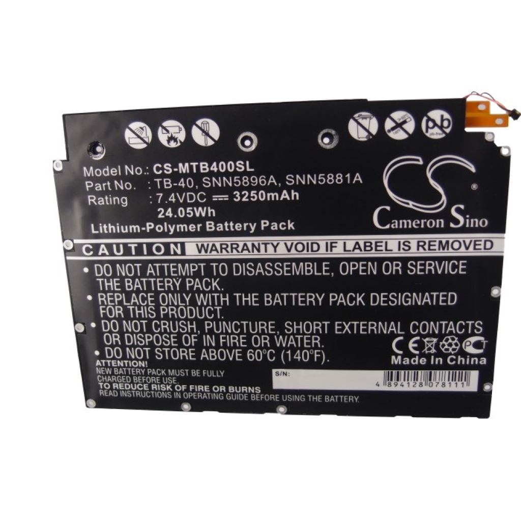 Batería de la tableta Motorola CS-MTB400SL