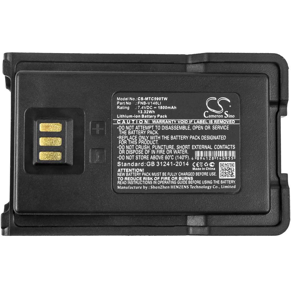 Batería de radio de dos vías Motorola CS-MTC590TW