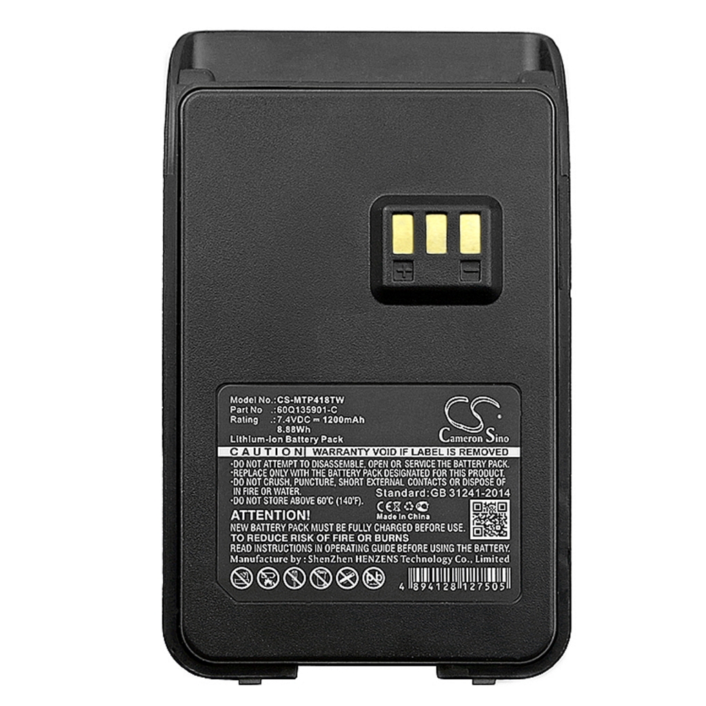 Batería de radio de dos vías Motorola CS-MTP418TW