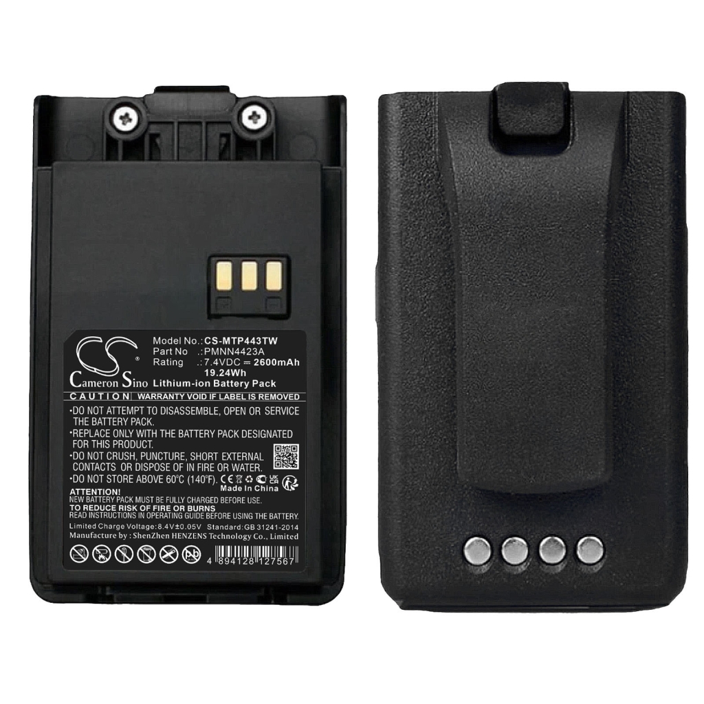 Batería de radio de dos vías Motorola Mag One VZ-9