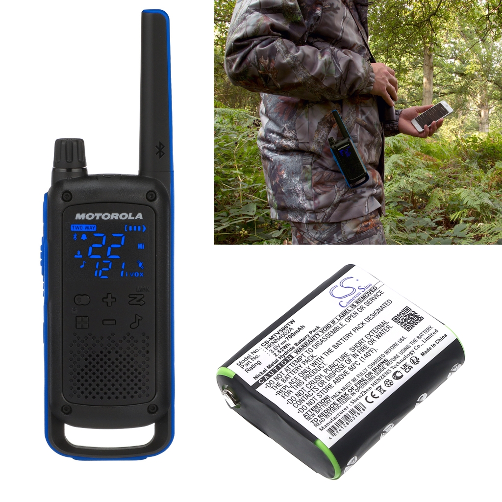 Batería de radio de dos vías Motorola CS-MTV500TW