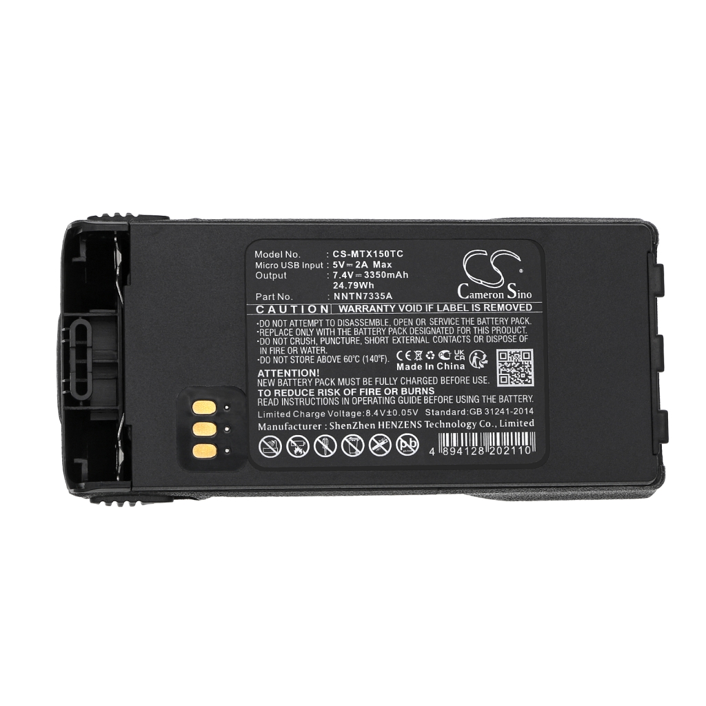 Batería de radio de dos vías Motorola CS-MTX150TC