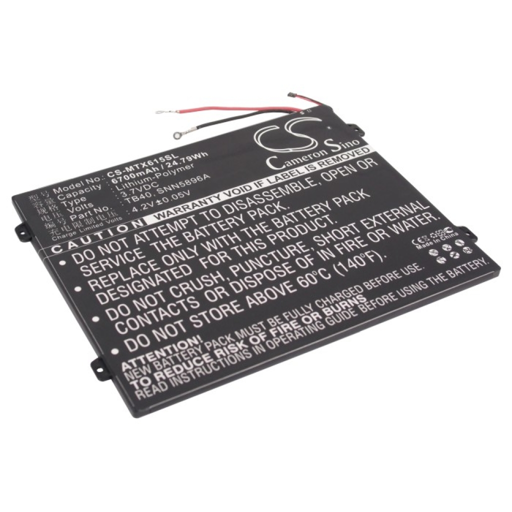 Batería de la tableta Motorola CS-MTX615SL