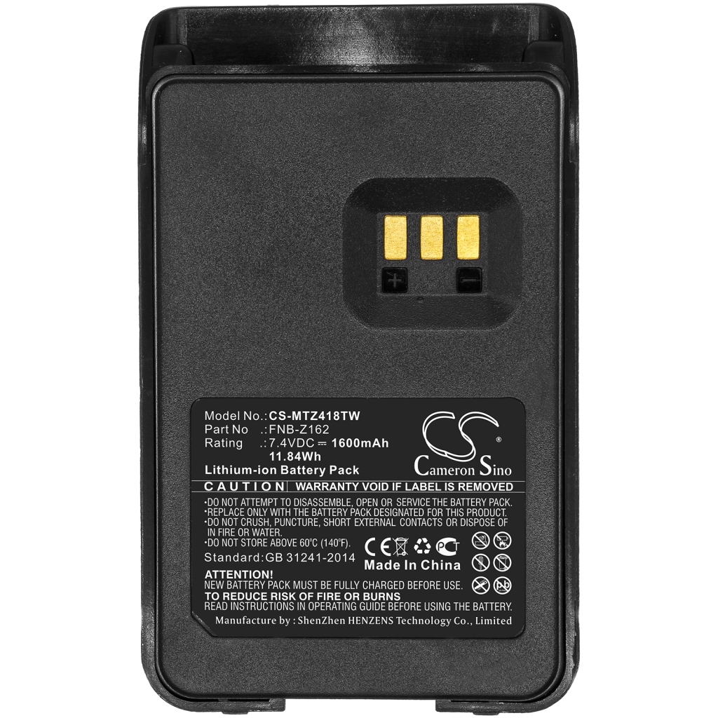 Batería de radio de dos vías Motorola CS-MTZ418TW