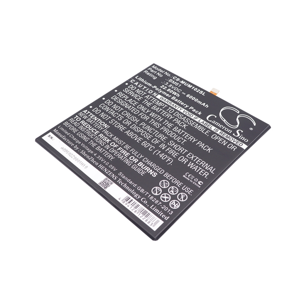 Batería de la tableta Xiaomi CS-MUM102SL