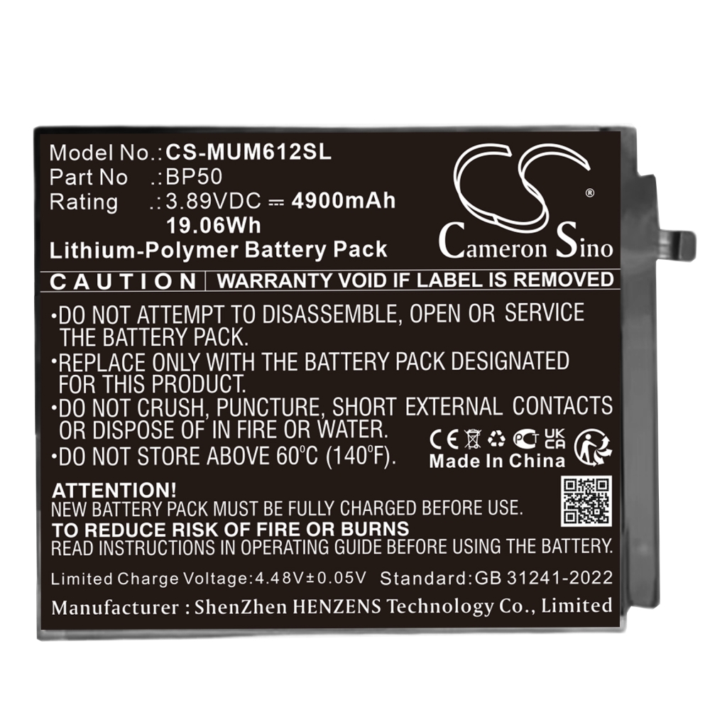 Batería de la tableta Xiaomi CS-MUM612SL