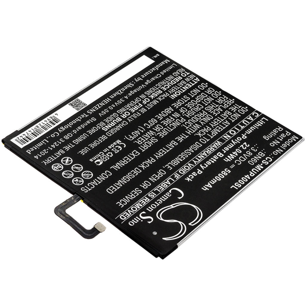 Batería de la tableta Xiaomi CS-MUP400SL