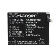 Reemplazo de batería compatible para MeiZu BT42
