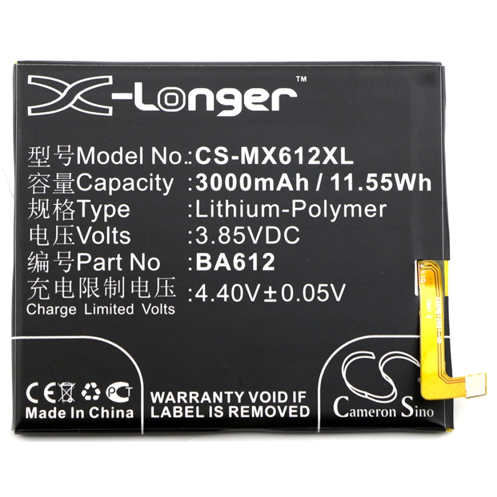 Batería del teléfono móvil MeiZu CS-MX612XL