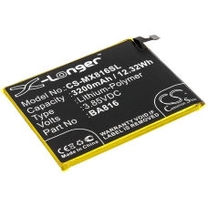 Reemplazo de batería compatible para MeiZu BA816