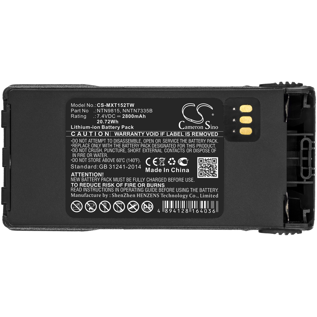 Batería de radio de dos vías Motorola CS-MXT152TW