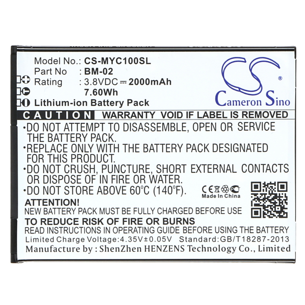 Batería del teléfono móvil Myphone CS-MYC100SL