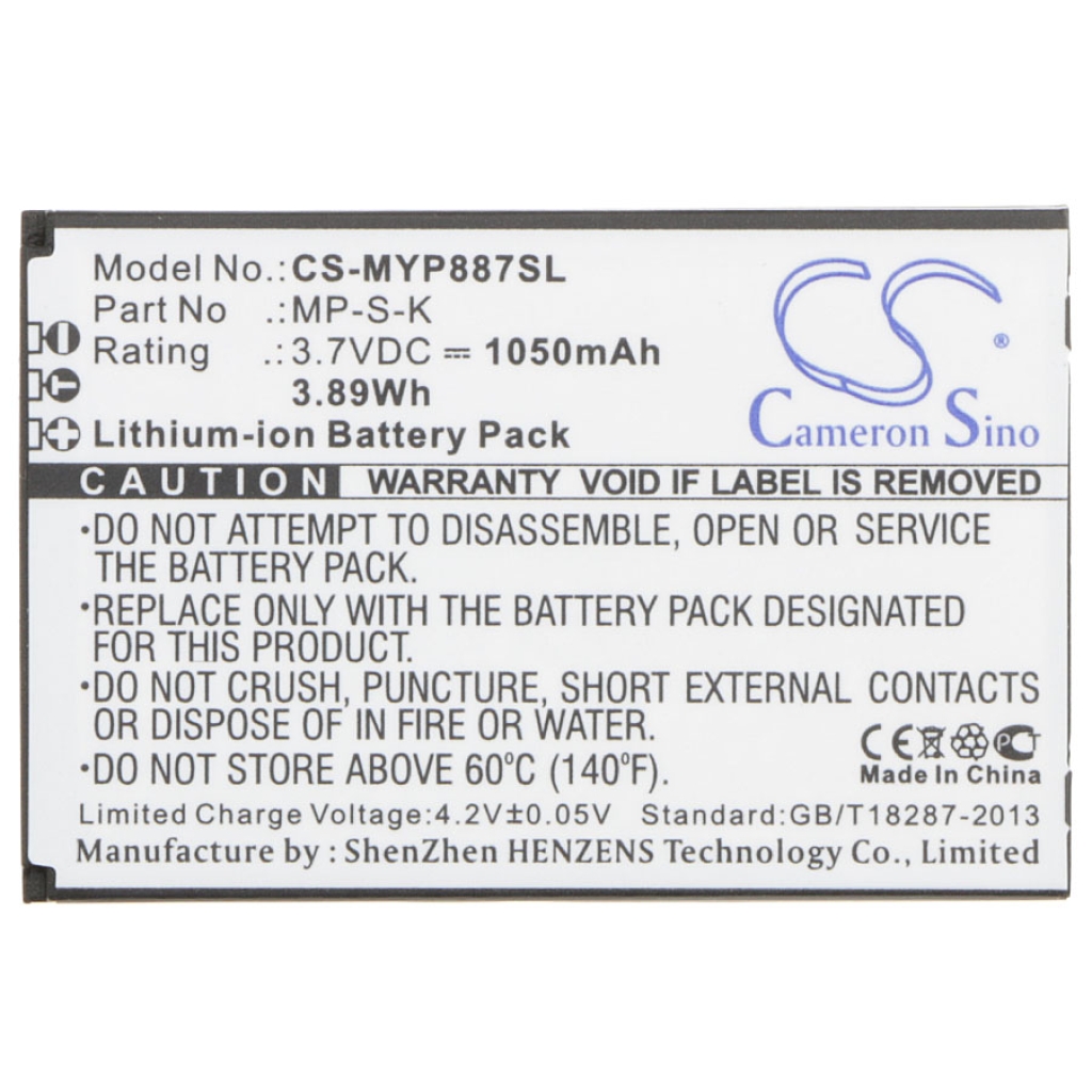 Batería del teléfono móvil Myphone CS-MYP887SL