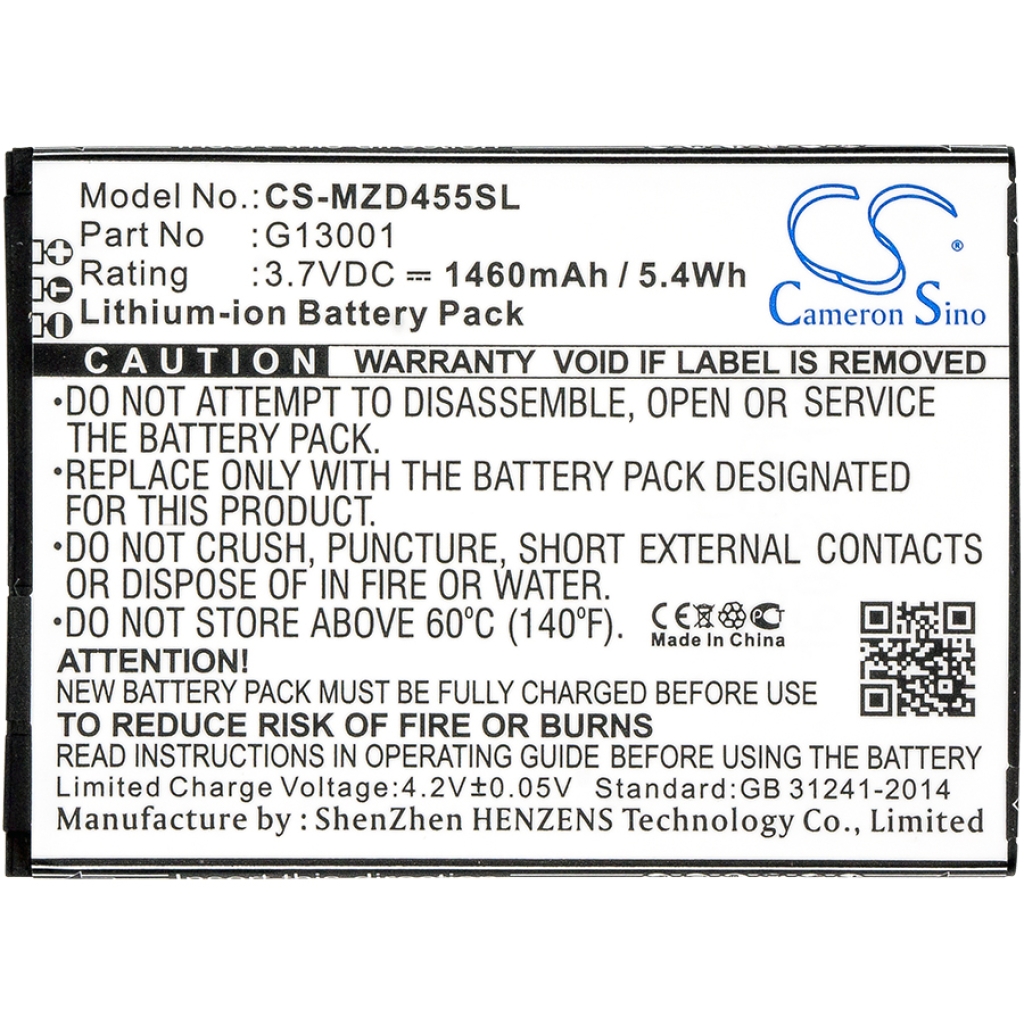 Batería del teléfono móvil Navon CS-MZD455SL