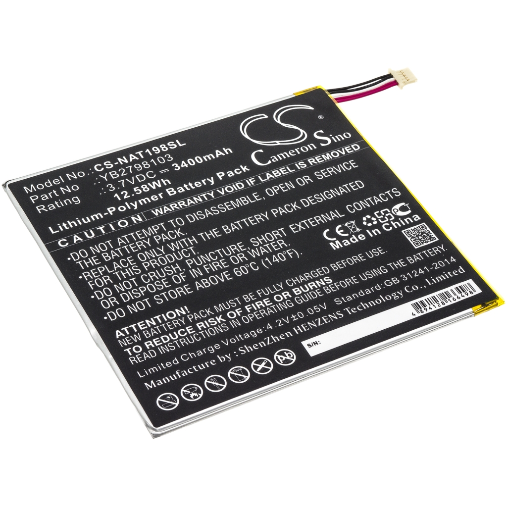 Batería de la tableta Onn CS-NAT198SL