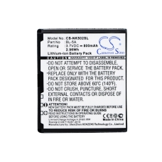 Reemplazo de batería compatible para Nokia BL-5A