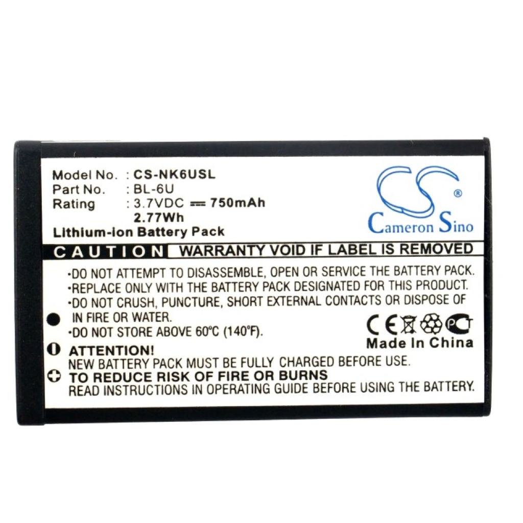 Batería del teléfono móvil Nokia CS-NK6USL