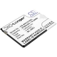 Reemplazo de batería compatible para Nokia BL-29CI,BL-29CL