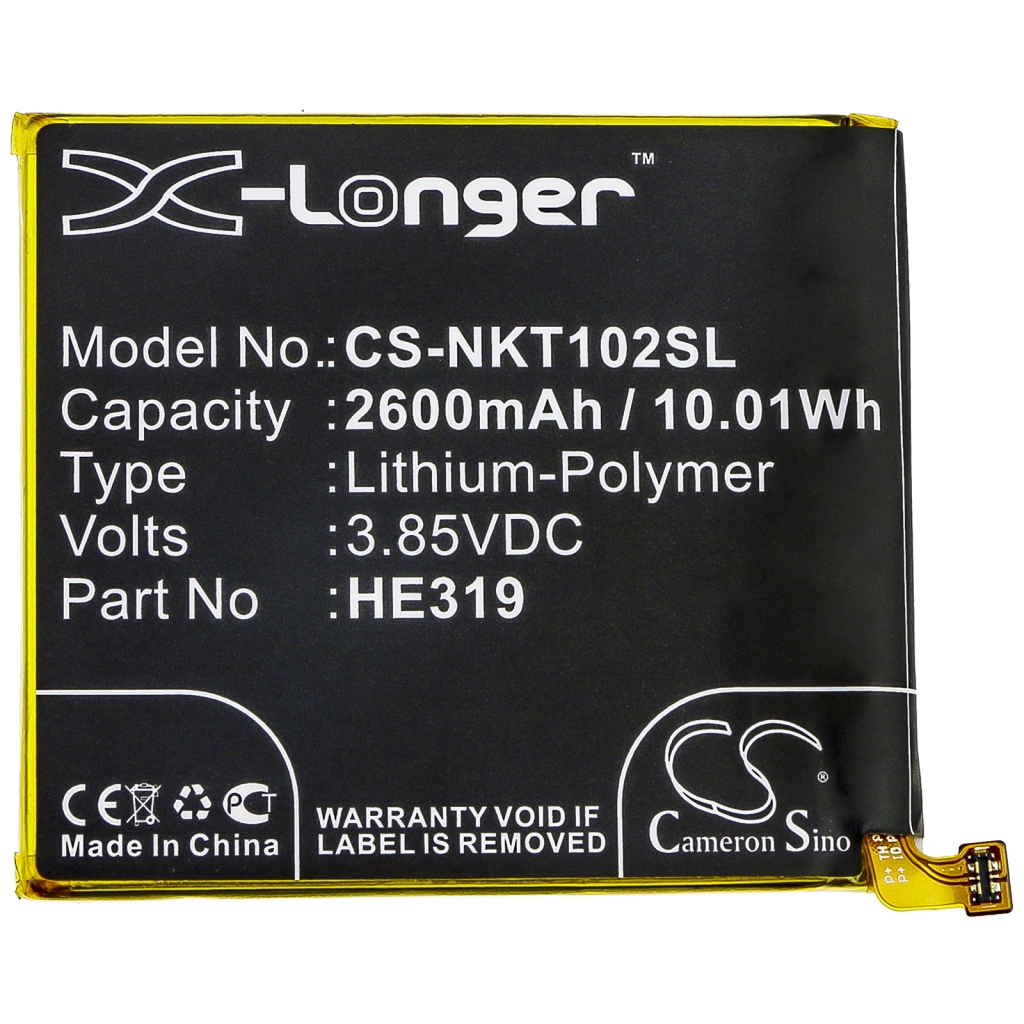 Batería del teléfono móvil Nokia CS-NKT102SL