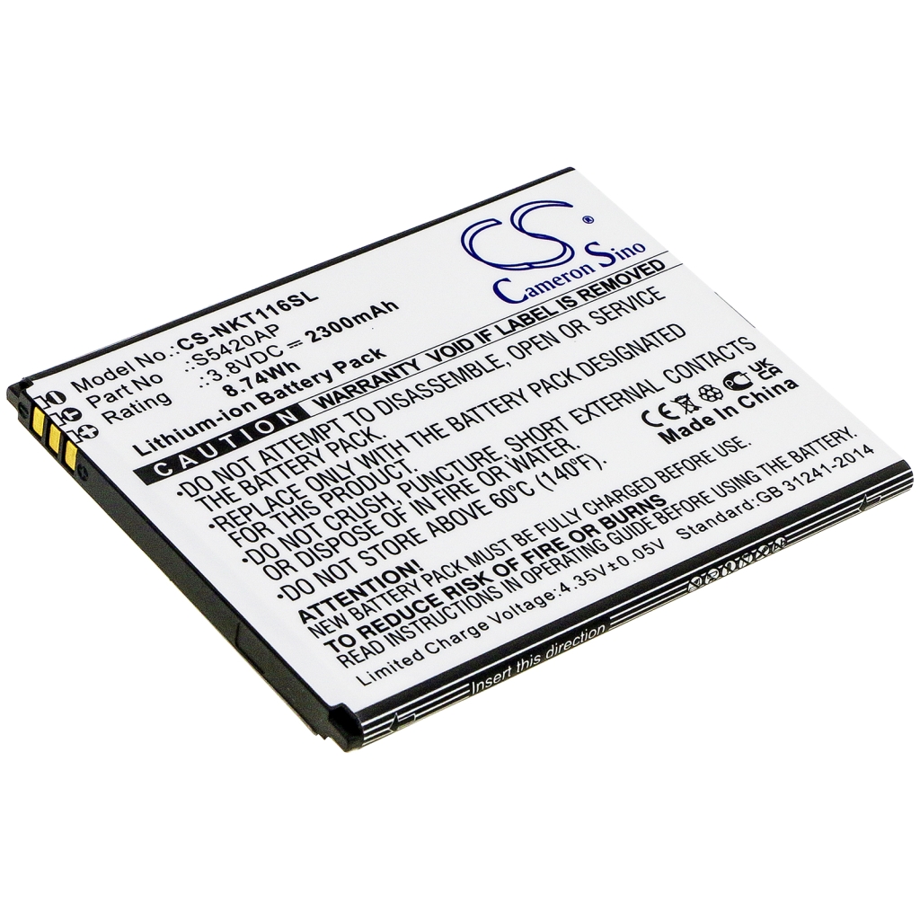 Batería del teléfono móvil Nokia CS-NKT116SL
