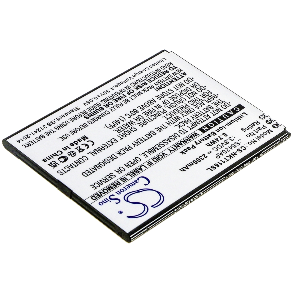 Batería del teléfono móvil Nokia CS-NKT116SL