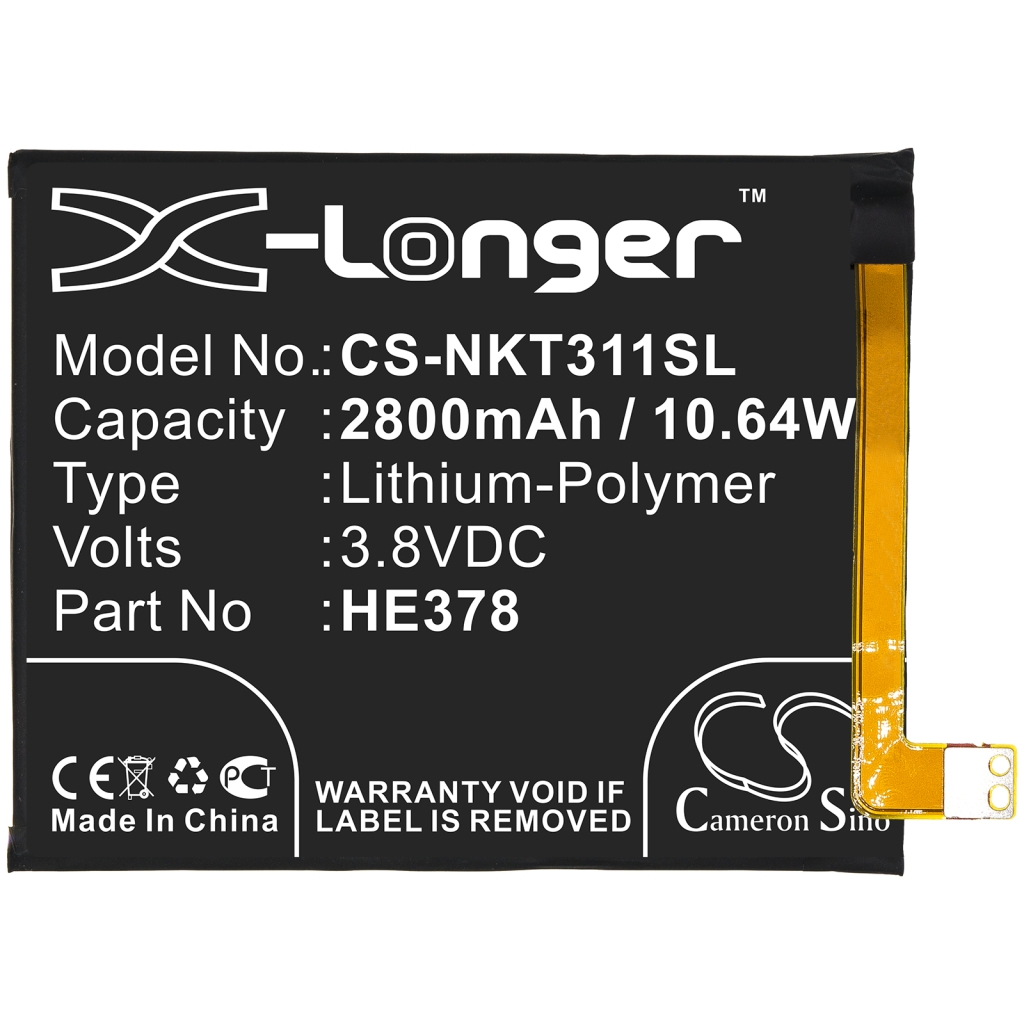Batería del teléfono móvil Nokia CS-NKT311SL