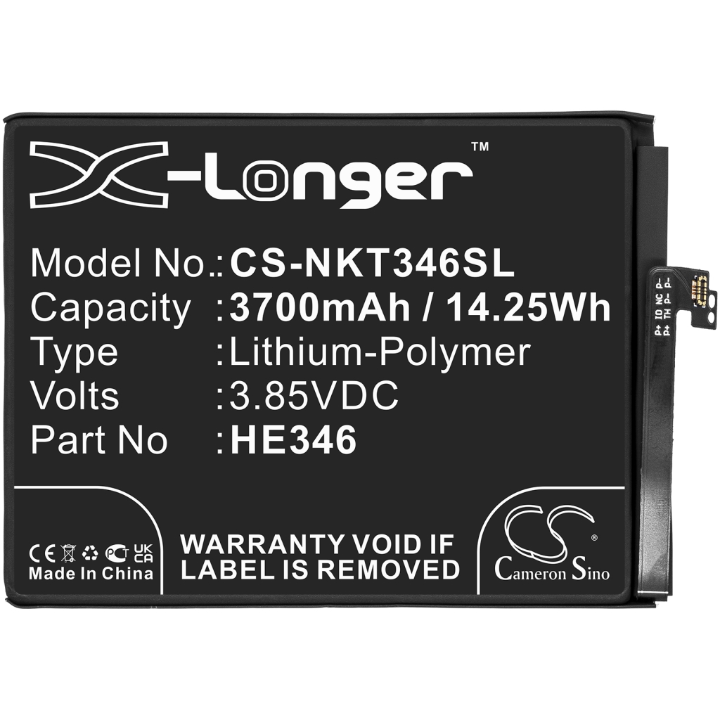 Batería del teléfono móvil Nokia CS-NKT346SL