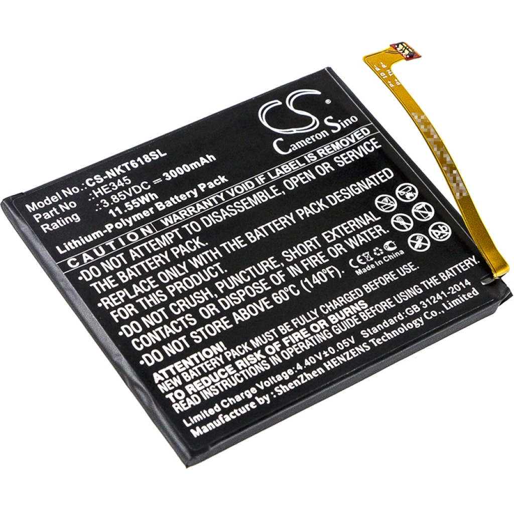 Batería del teléfono móvil Nokia CS-NKT618SL