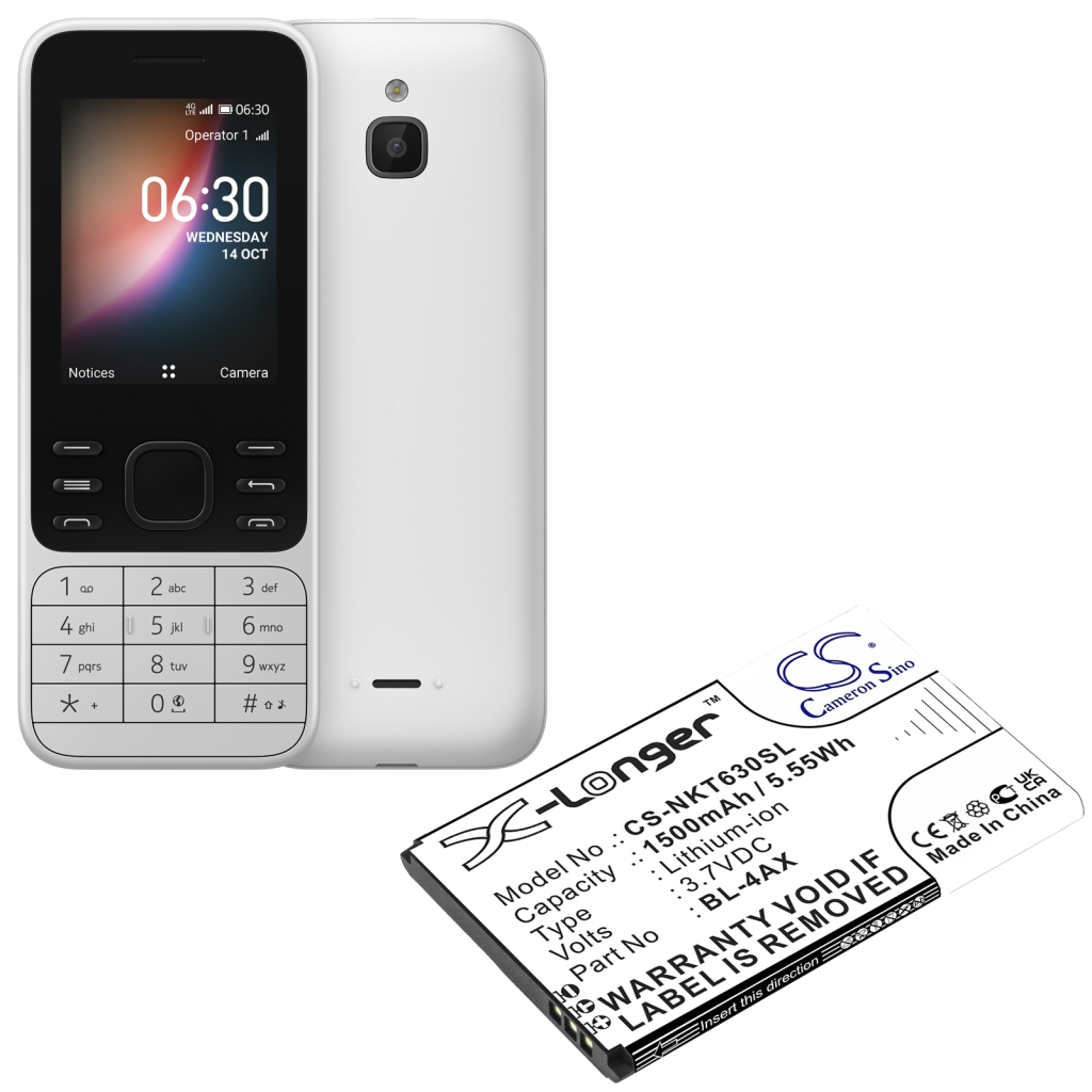 Batería del teléfono móvil Nokia CS-NKT630SL