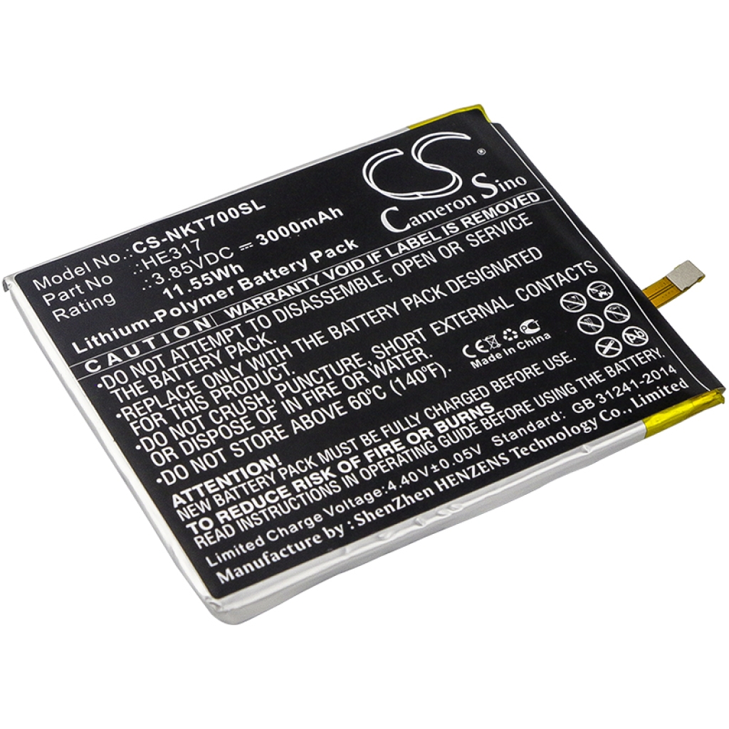 Batería del teléfono móvil Nokia CS-NKT700SL