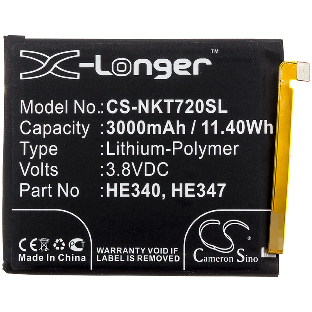Batería del teléfono móvil Nokia CS-NKT720SL