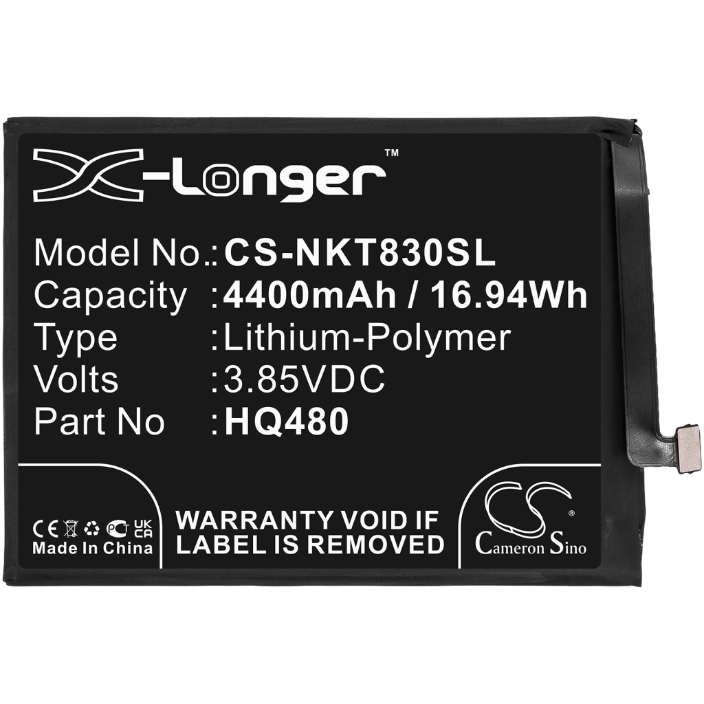 Batería del teléfono móvil Nokia CS-NKT830SL