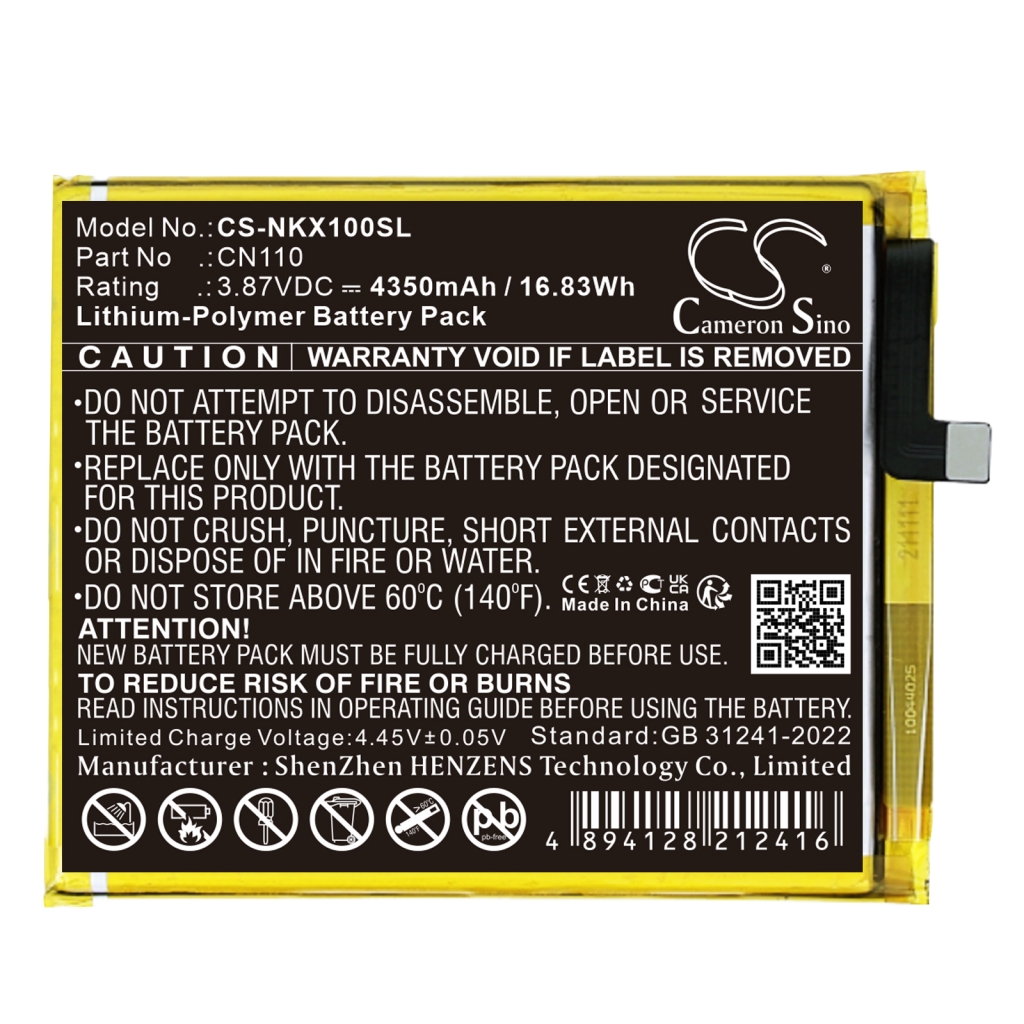 Batería del teléfono móvil Nokia TA-1341