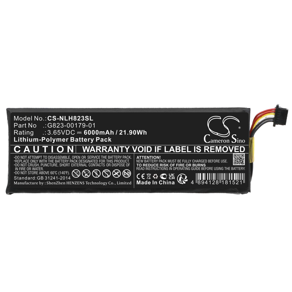 Batería de la cámara de seguridad del hogar Nest CS-NLH823SL