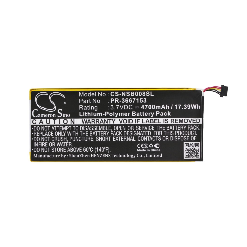 Batería de la tableta Nabi CS-NSB008SL