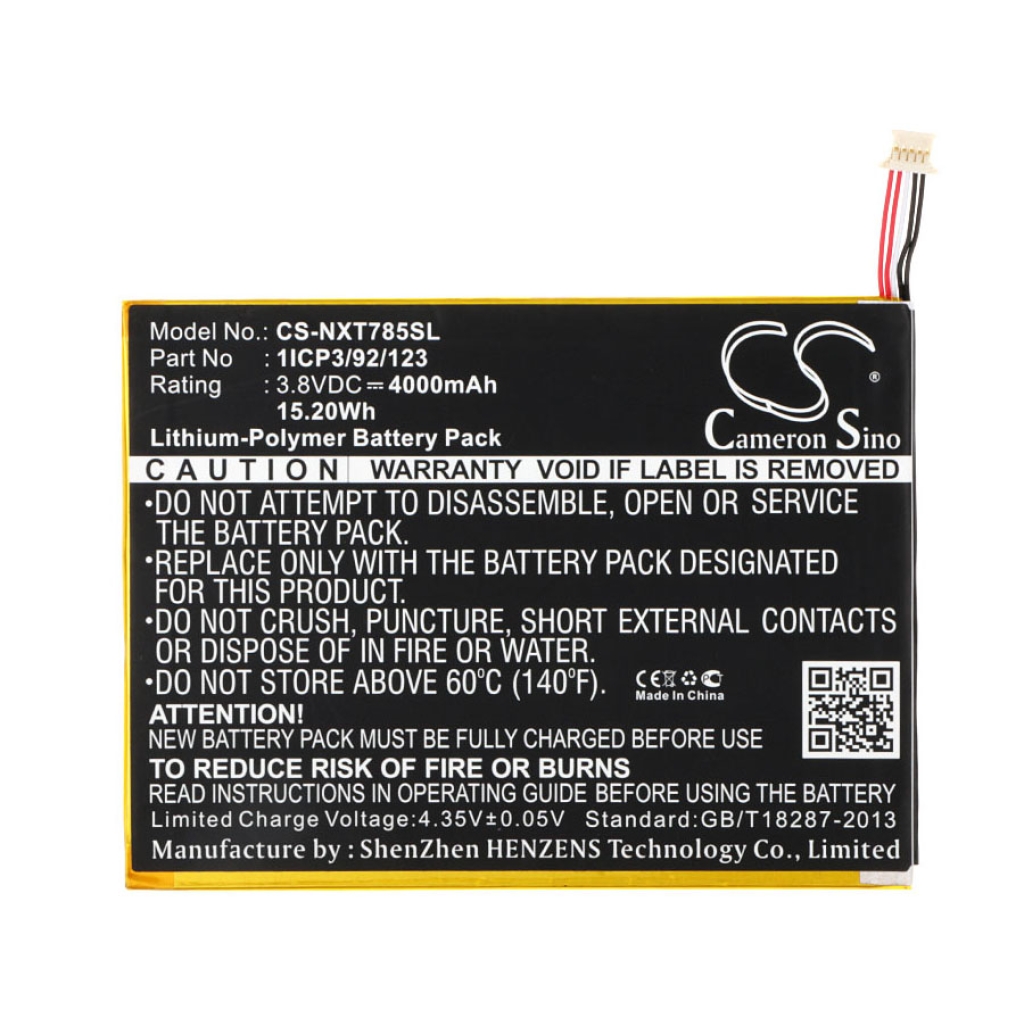Batería de la tableta Nextbook CS-NXT785SL