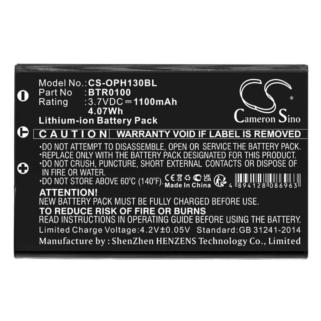 Batería de código de barras, escáner Opticon OPL-9815