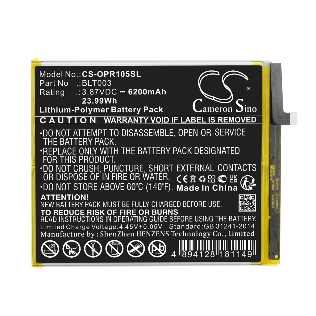 Batería de la tableta Oppo CS-OPR105SL
