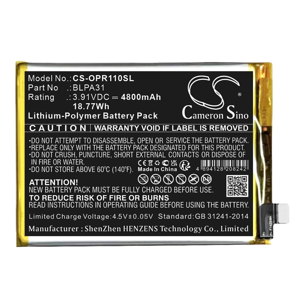 Batería del teléfono móvil OPPO CS-OPR110SL