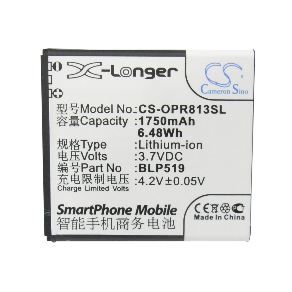 Batería del teléfono móvil OPPO R813T