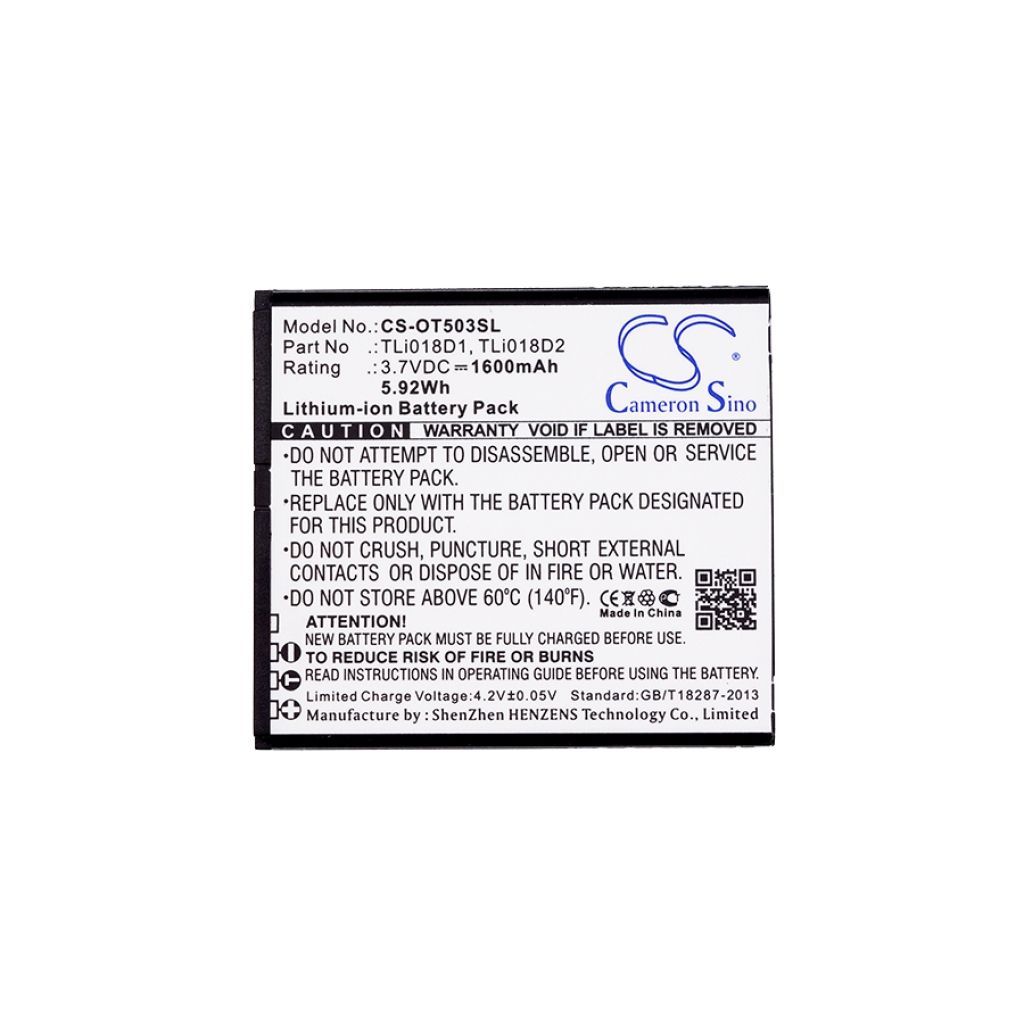 Batería del teléfono móvil TCL OT-5038E