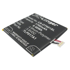 Reemplazo de batería compatible para Alcatel CAC1700001C,TLP017A1,TLP017A2