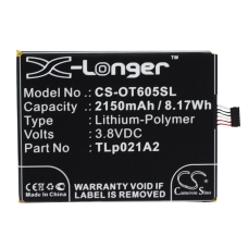 Reemplazo de batería compatible para Alcatel TLP021A2