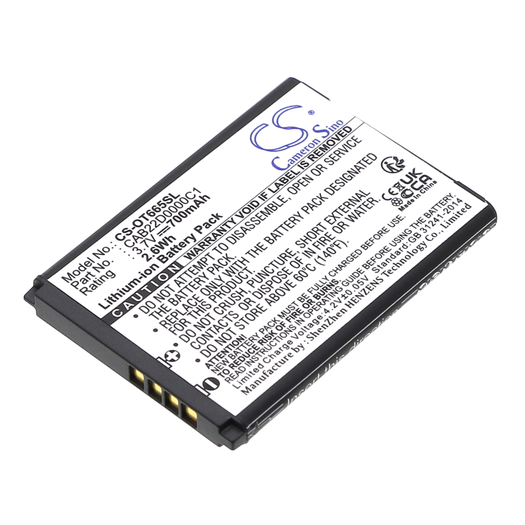 Batería del teléfono móvil Alcatel One Touch 2012D